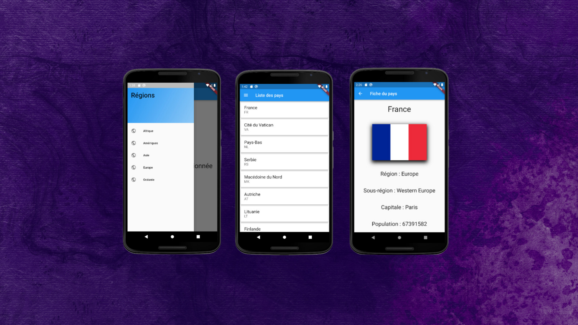 A bright pink sheet of paper used to wrap flowers curves in front of rich blue background