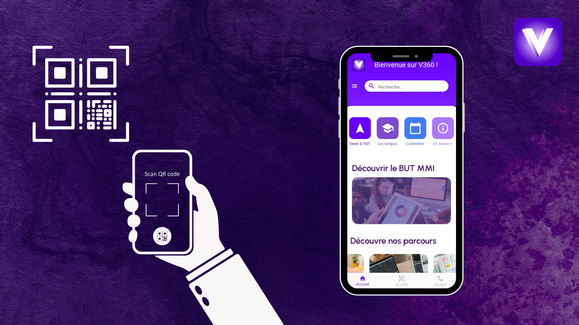 A bright pink sheet of paper used to wrap flowers curves in front of rich blue background