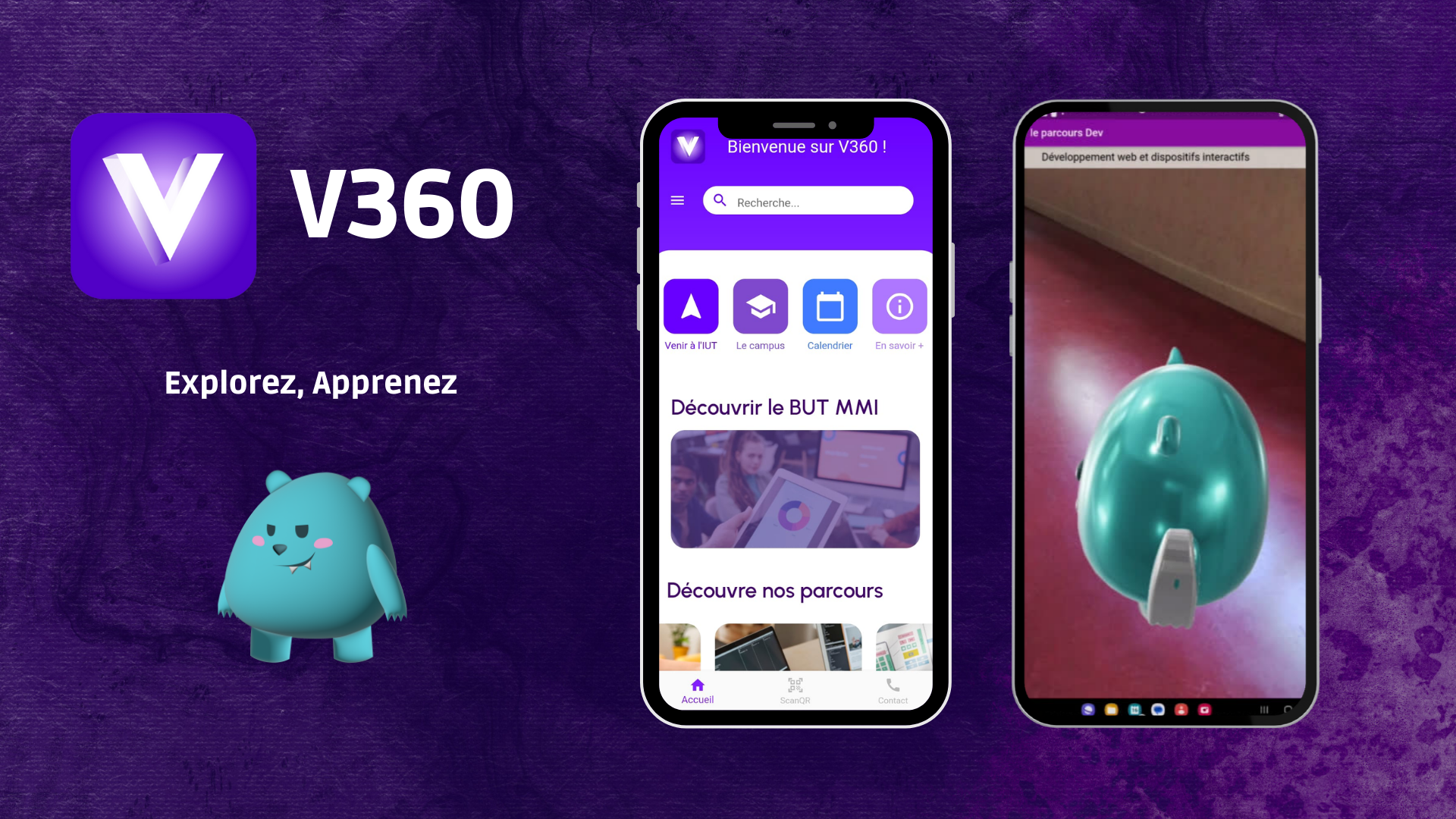 A bright pink sheet of paper used to wrap flowers curves in front of rich blue background